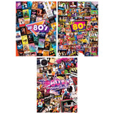 Decades - The 80's 500 Piece Jigsaw Puzzles 3 Pack