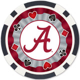 Alabama Crimson Tide 100 Piece Poker Chips