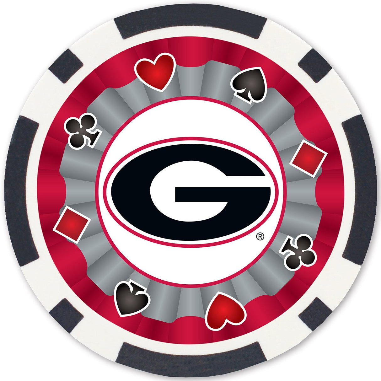 Georgia Bulldogs 100 Piece Poker Chips