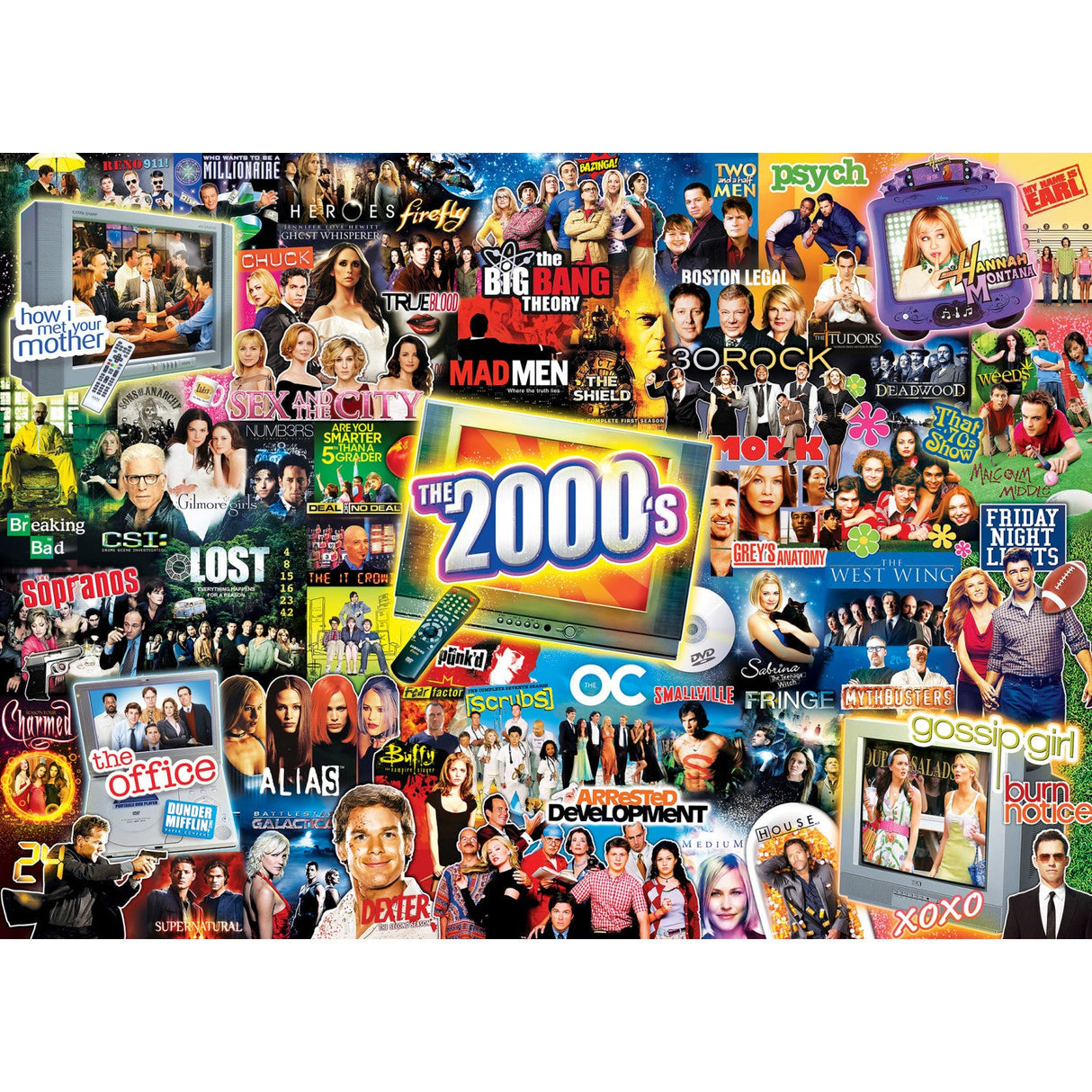 TV Time - 2000's Shows 1000 Piece Jigsaw Puzzle