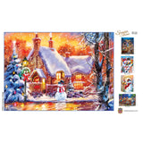 Sparkle & Shine - Snowman Cottage 500 Piece Glitter Jigsaw Puzzle