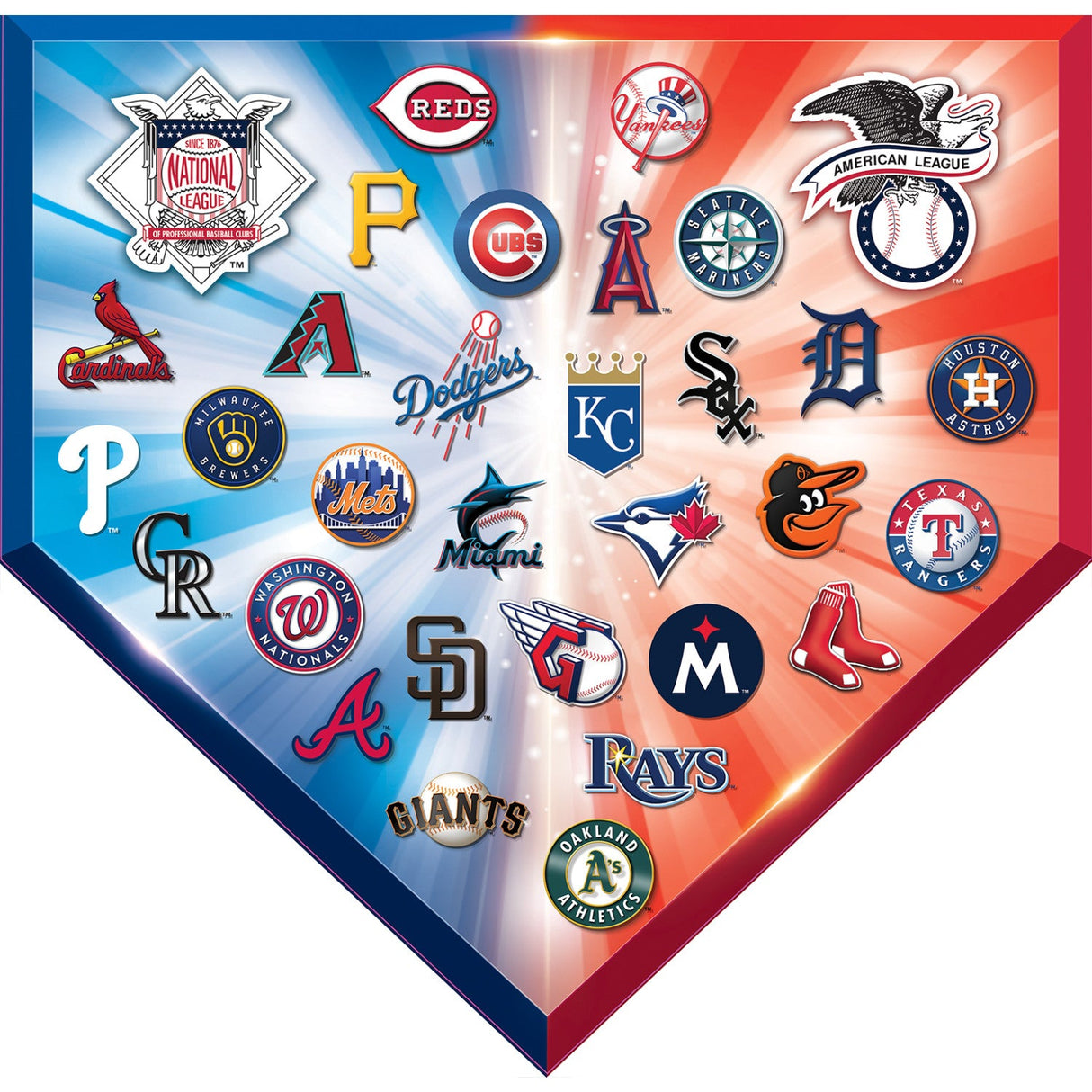 MLB - Home Plate 500 Piece Shaped Jigsaw Puzzle