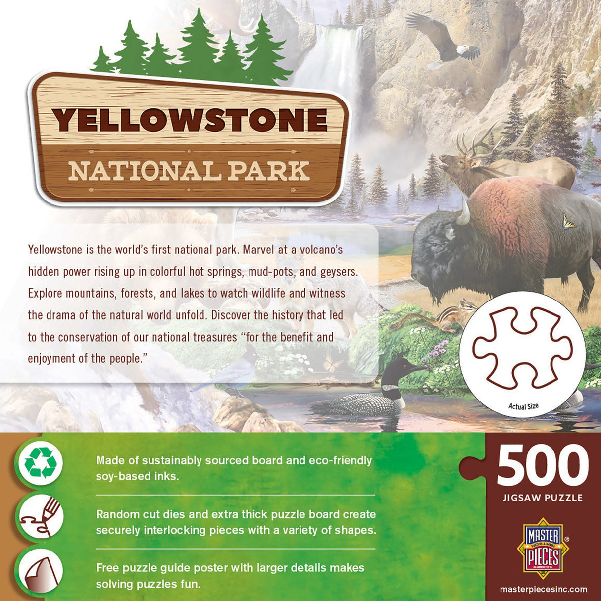 Yellowstone National Park 500 Piece Jigsaw Puzzle