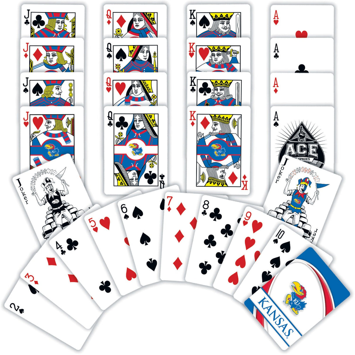 Kansas Jayhawks Playing Cards - 54 Card Deck