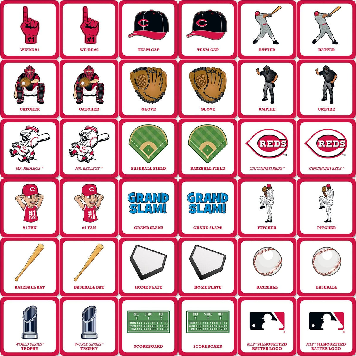 Cincinnati Reds Matching Game