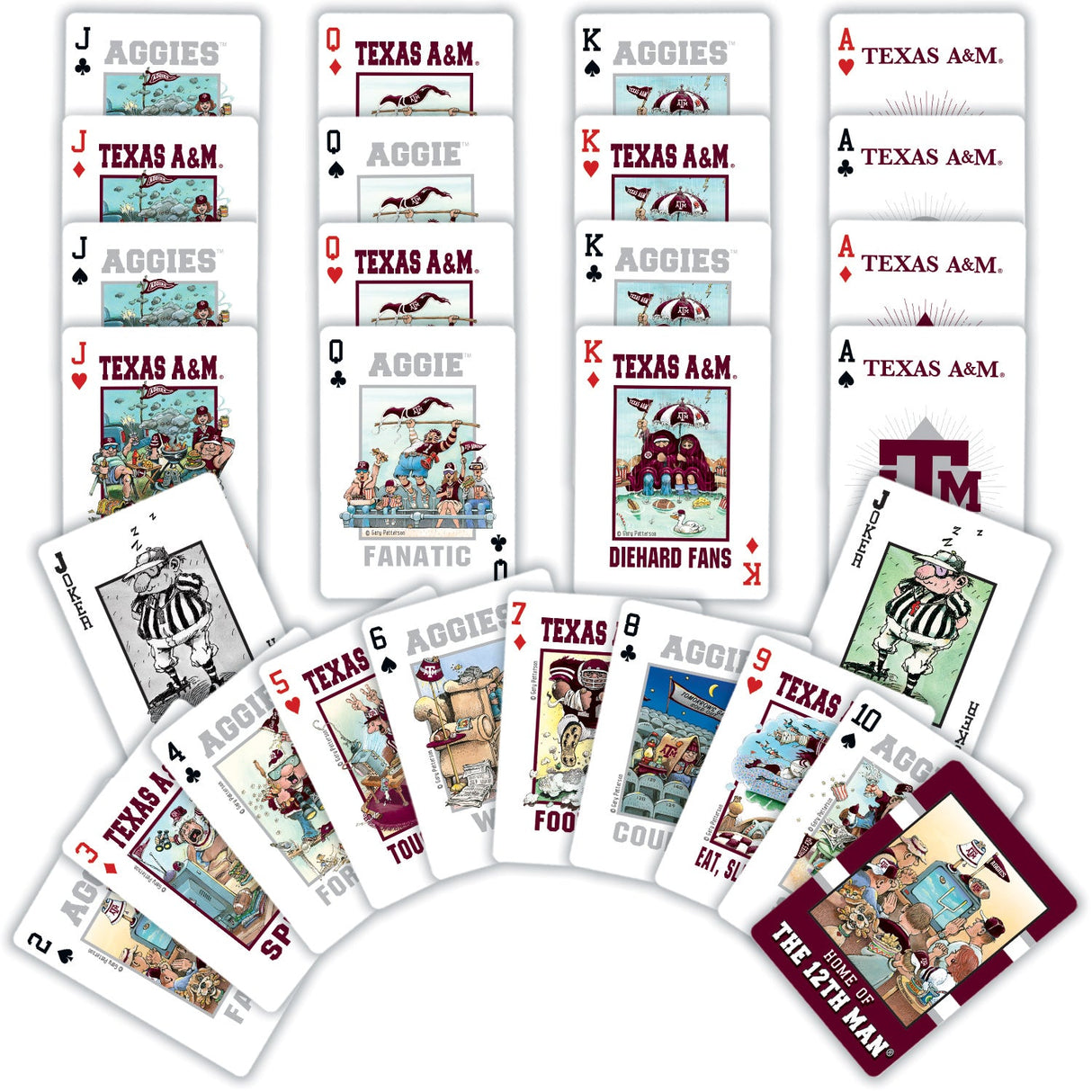 Texas A&M Aggies Fan Deck Playing Cards - 54 Card Deck