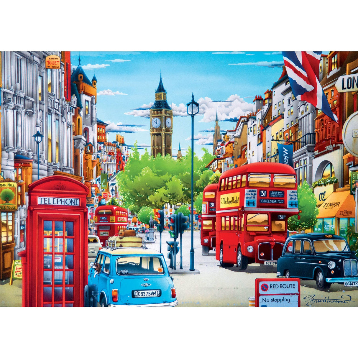 Travel Diary - London 500 Piece Jigsaw Puzzle