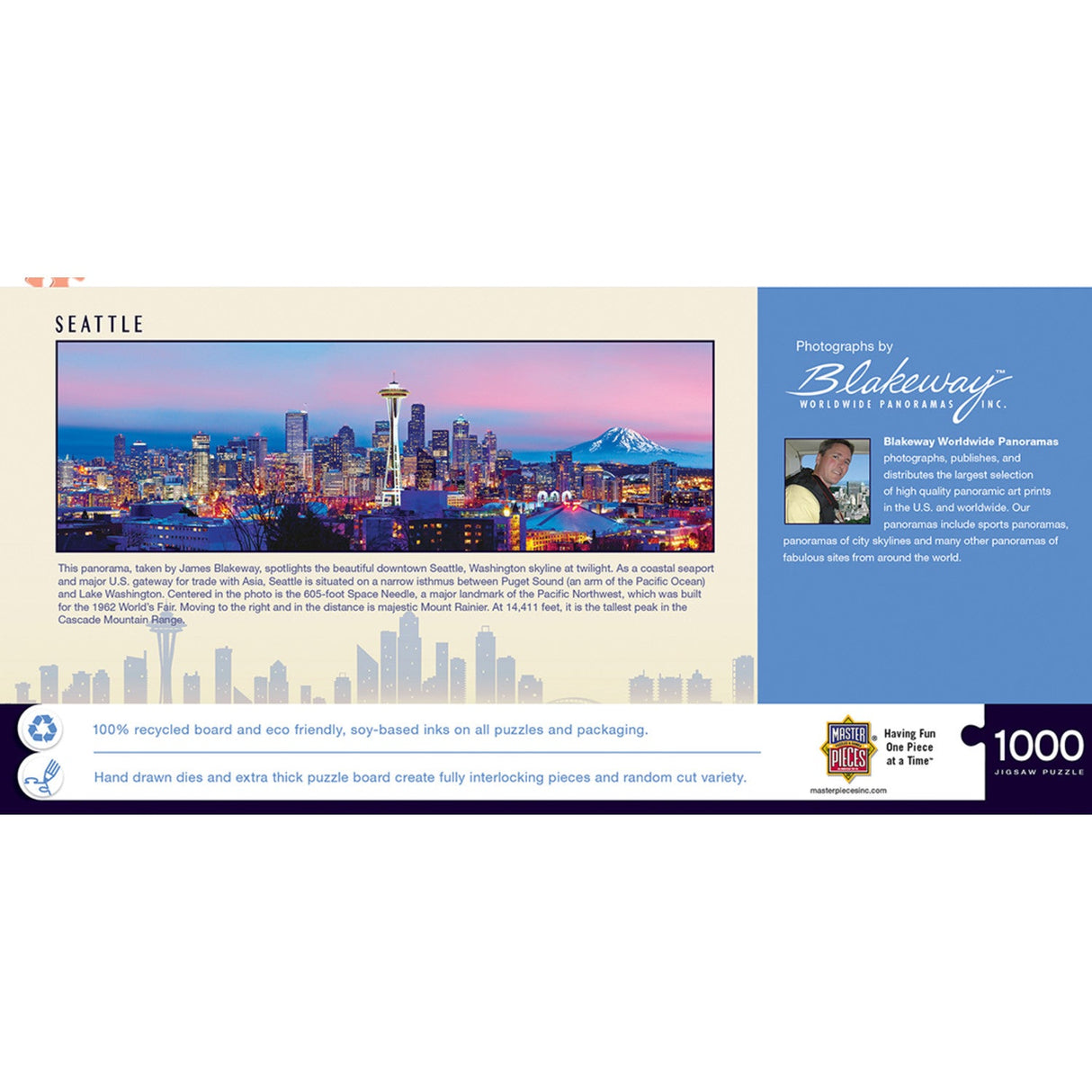 Seattle, Washington 1000 Piece Panoramic Jigsaw Puzzle