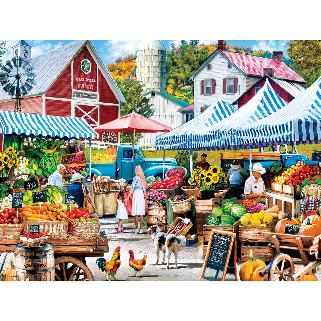 Farmer's Market - Old Mill Farm Stand 750 Piece Jigsaw Puzzle