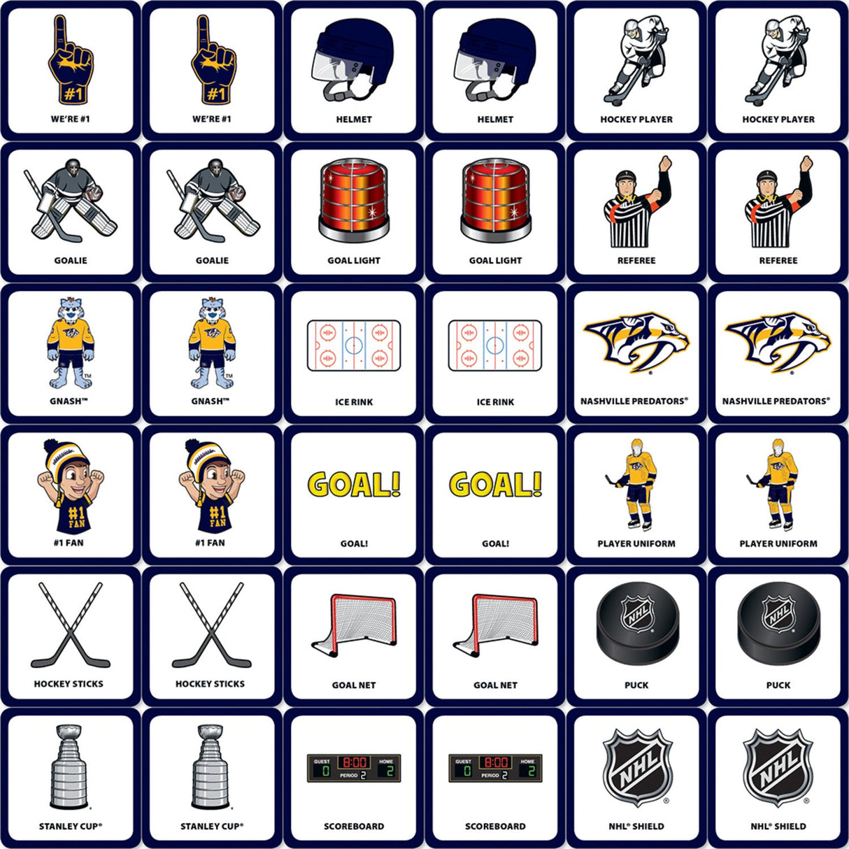 Nashville Predators Matching Game