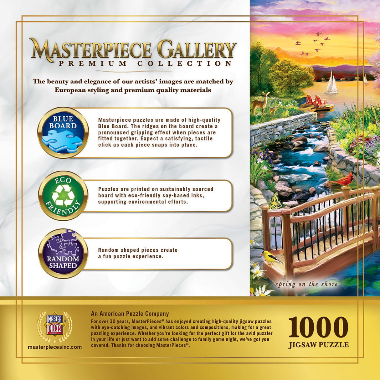 Masterpiece Gallery - Spring on the Shore 1000 Piece Jigsaw Puzzle