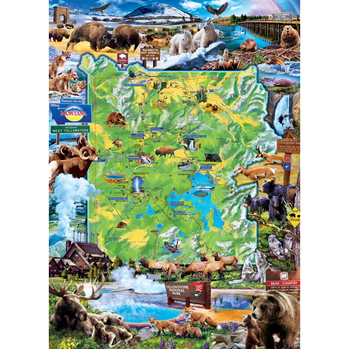 Yellowstone National Park 1000 Piece Jigsaw Puzzle