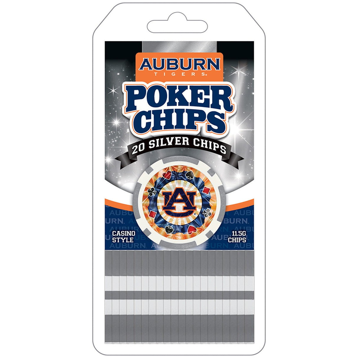 Auburn Tigers 20 Piece Poker Chips