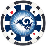 Los Angeles Rams 100 Piece Poker Chips