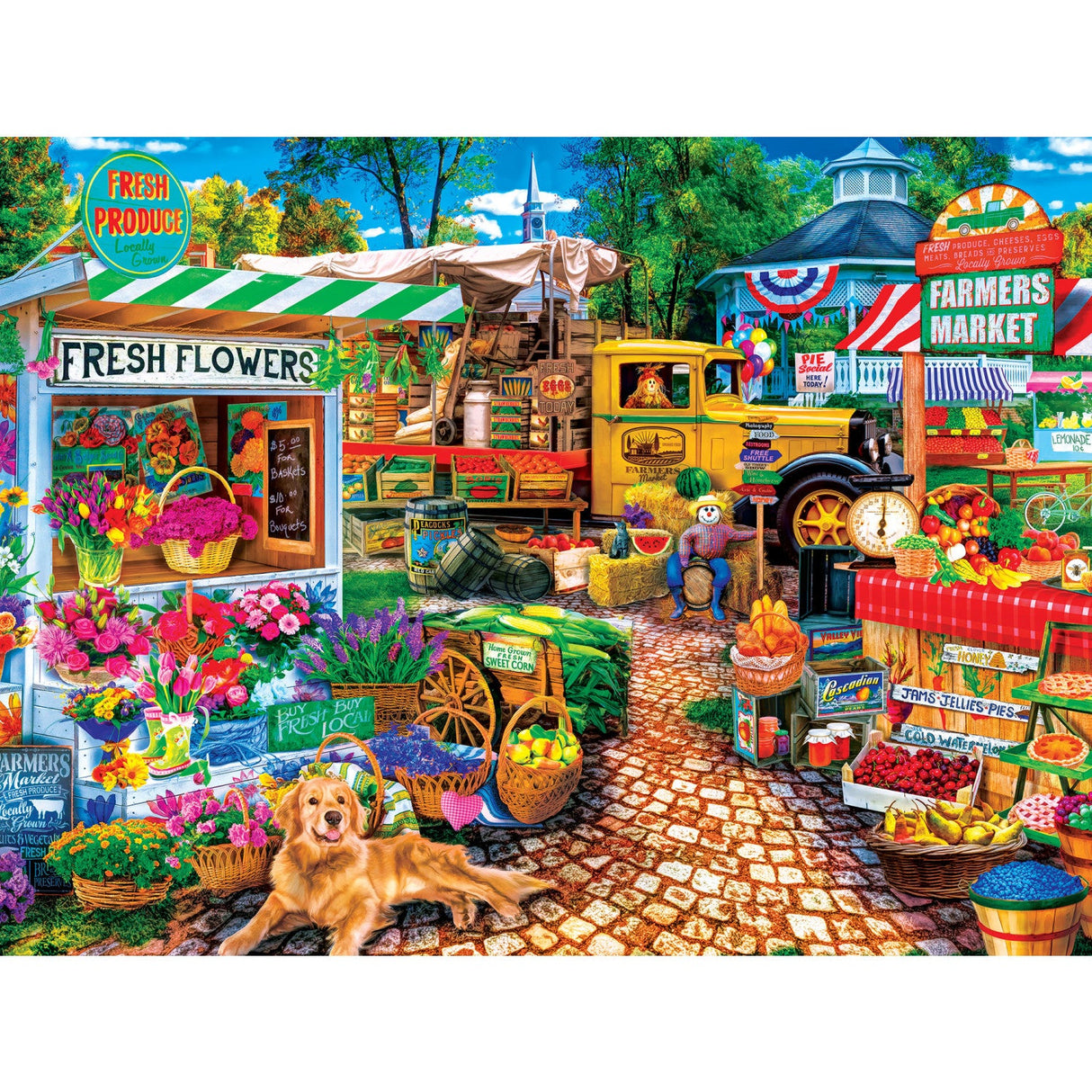 Farmer's Market - Sale on the Square 750 Piece Jigsaw Puzzle