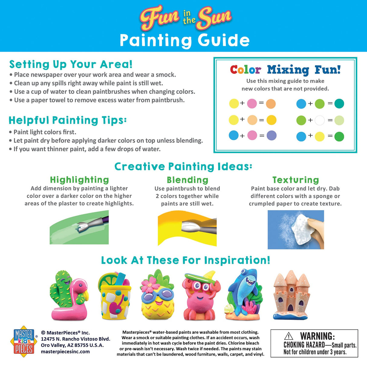 Fun in the Sun - Plaster Figurine Paint Set