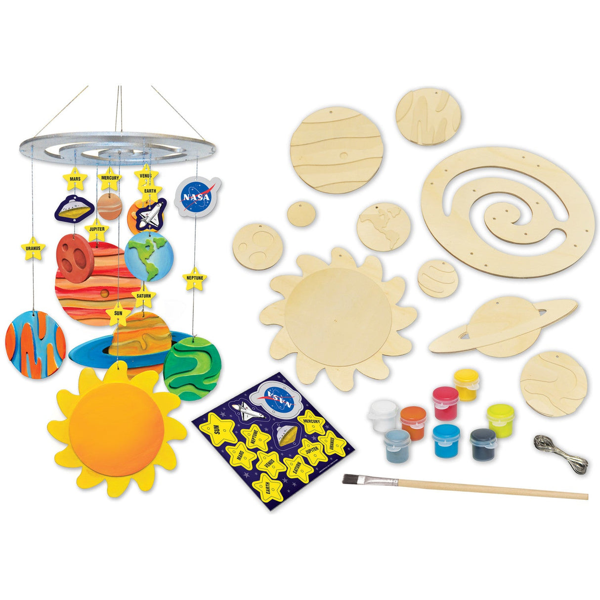 NASA - Solar System Mobile Wood Craft & Paint Kit