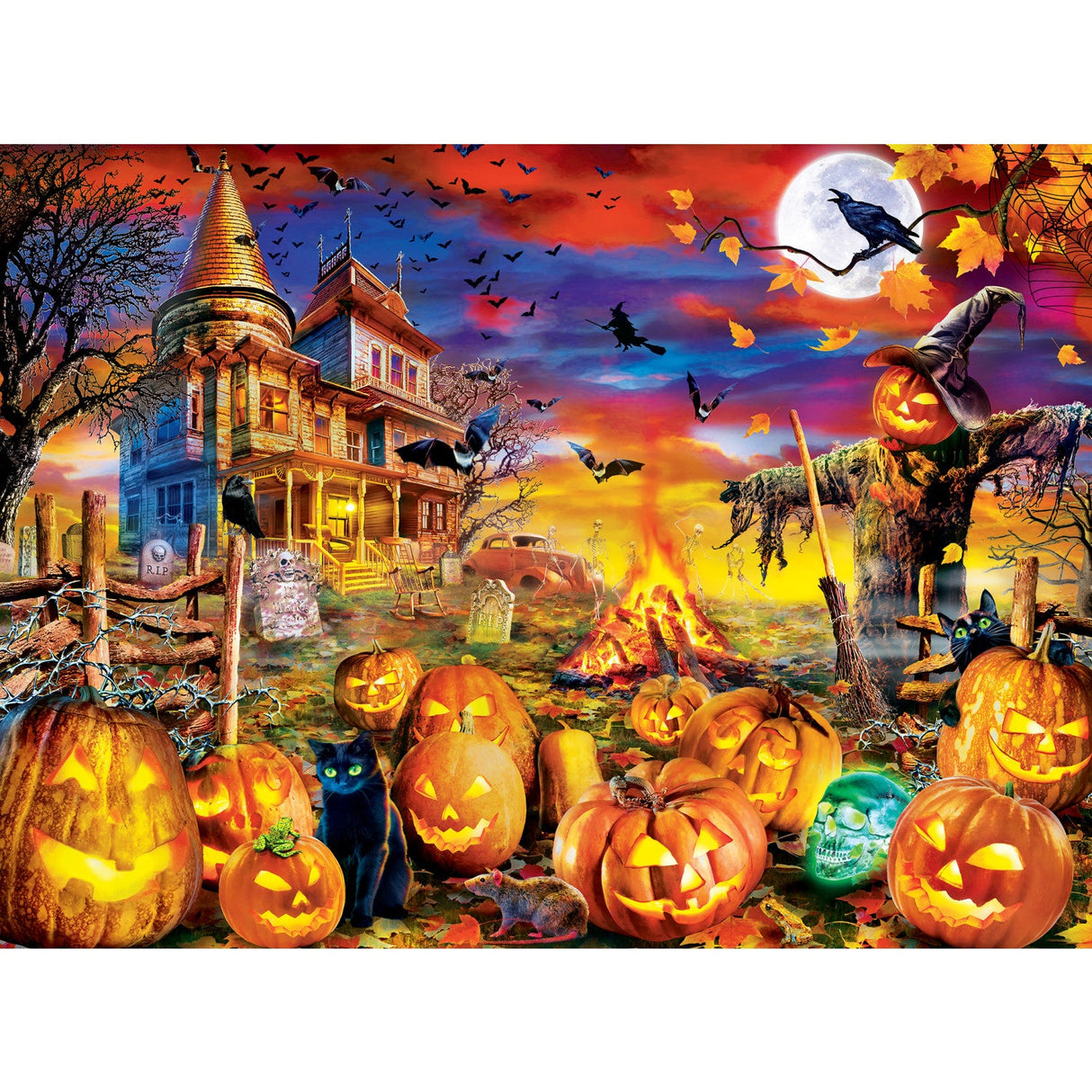 Halloween Glow in the Dark - The Pumpkin King 100 Piece Jigsaw Puzzle