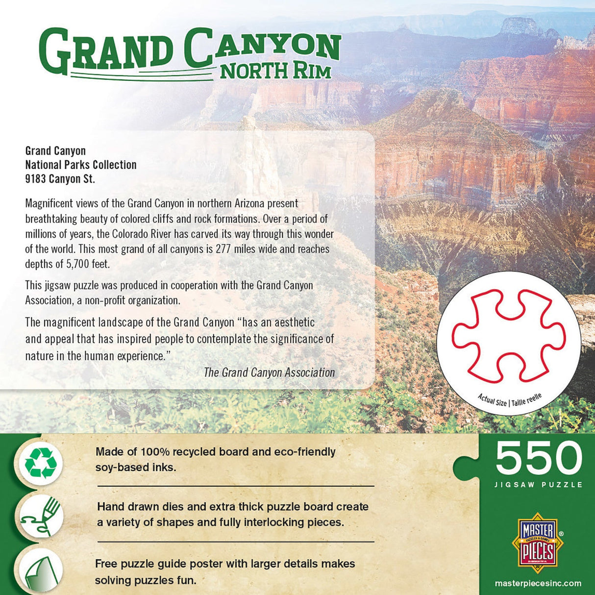 Grand Canyon North Rim 550 Piece Jigsaw Puzzle