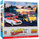 Cruisin' Route 66 - Dogs & Burgers 1000 Piece Jigsaw Puzzle