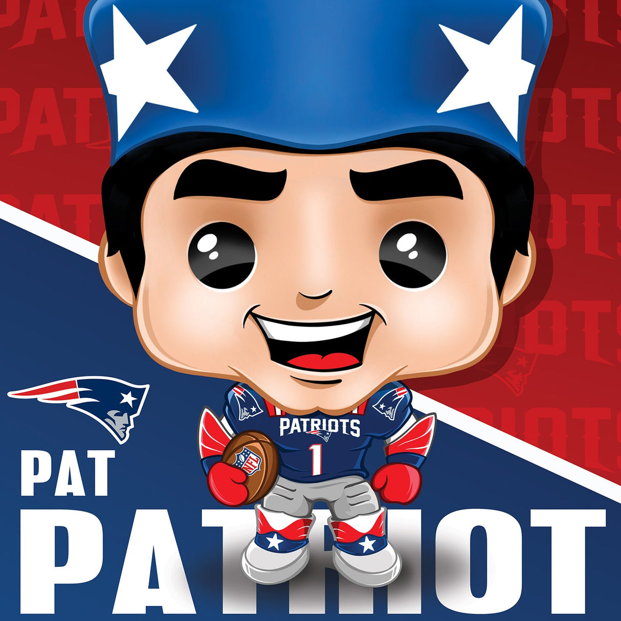 Pat Patriot - New England Patriots Mascot 100 Piece Jigsaw Puzzle