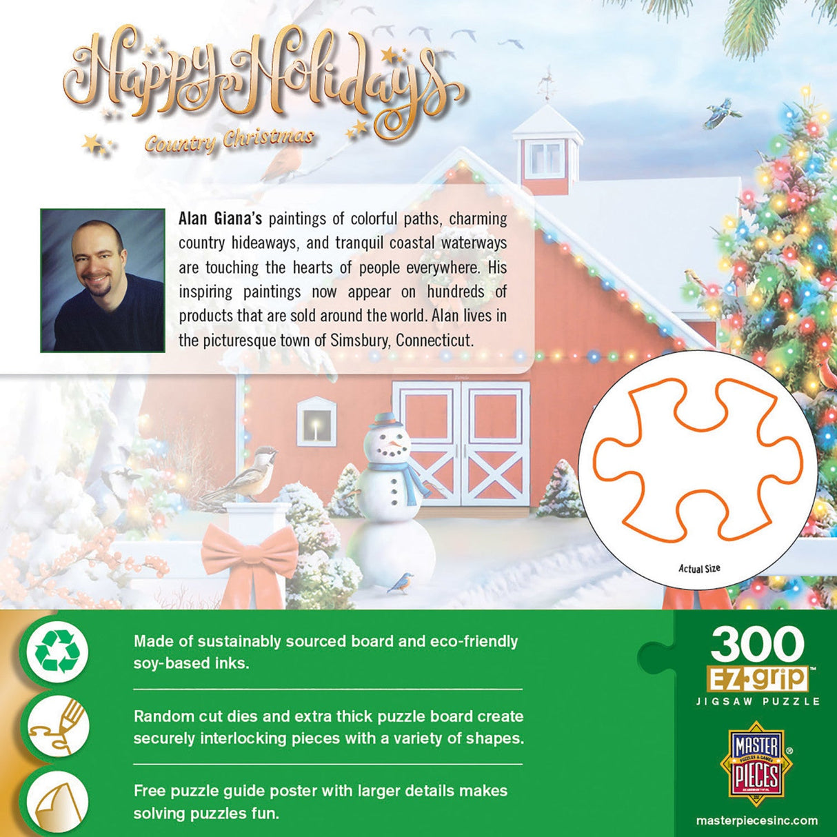 Happy Holidays - Country Christmas 300 Piece EZ Grip Jigsaw Puzzle