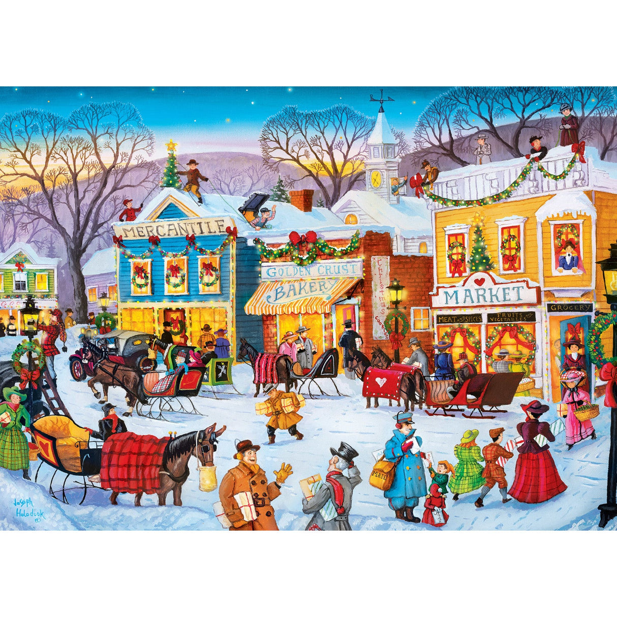 Season's Greetings - Christmas Shopping 1000 Piece Jigsaw Puzzle