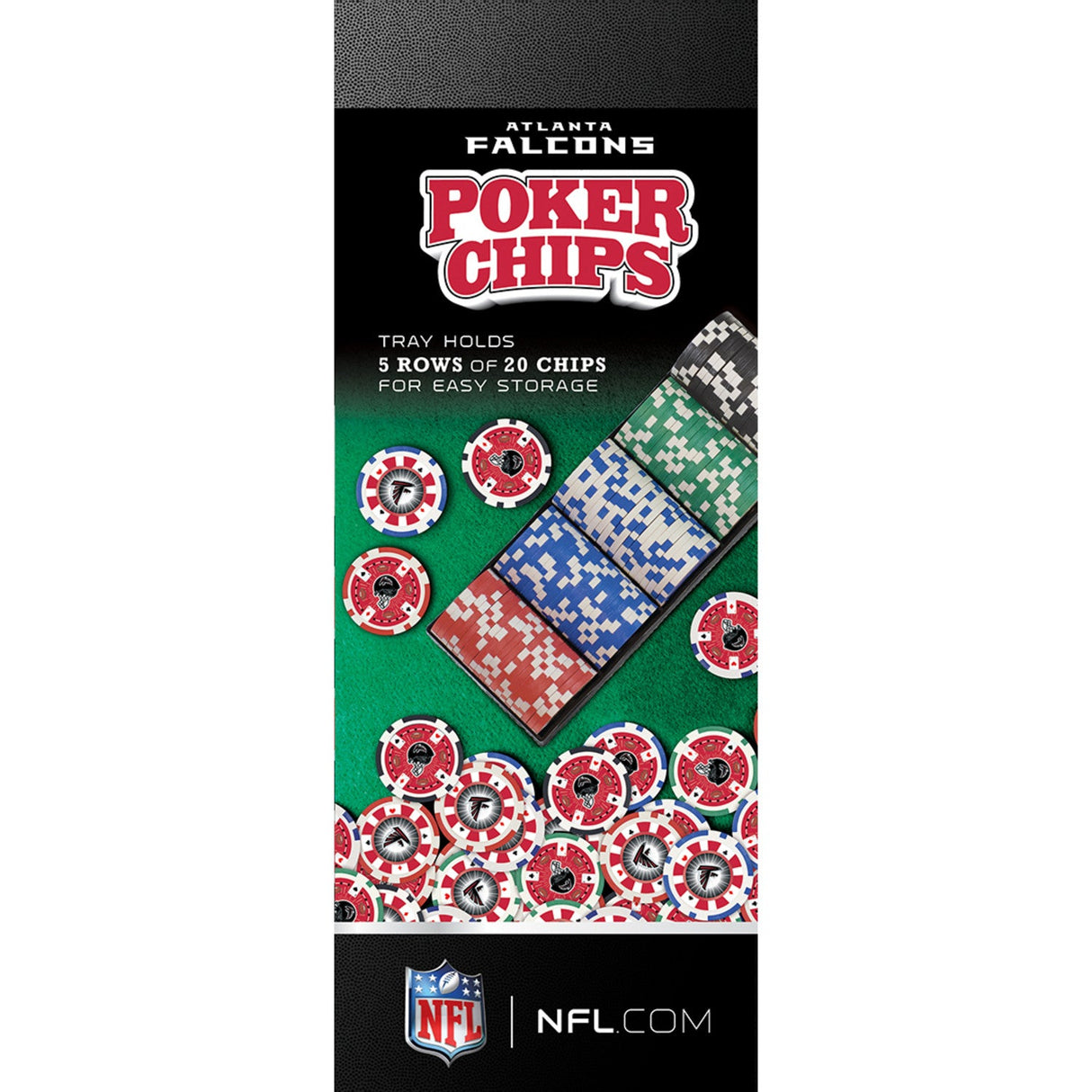 Atlanta Falcons 100 Piece Poker Chips