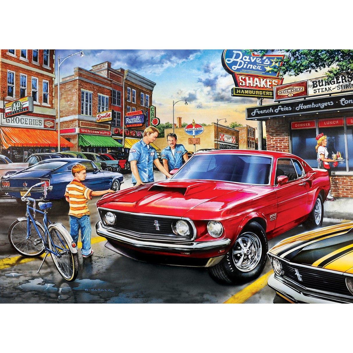 Childhood Dreams - Dave's Diner 1000 Piece Jigsaw Puzzle