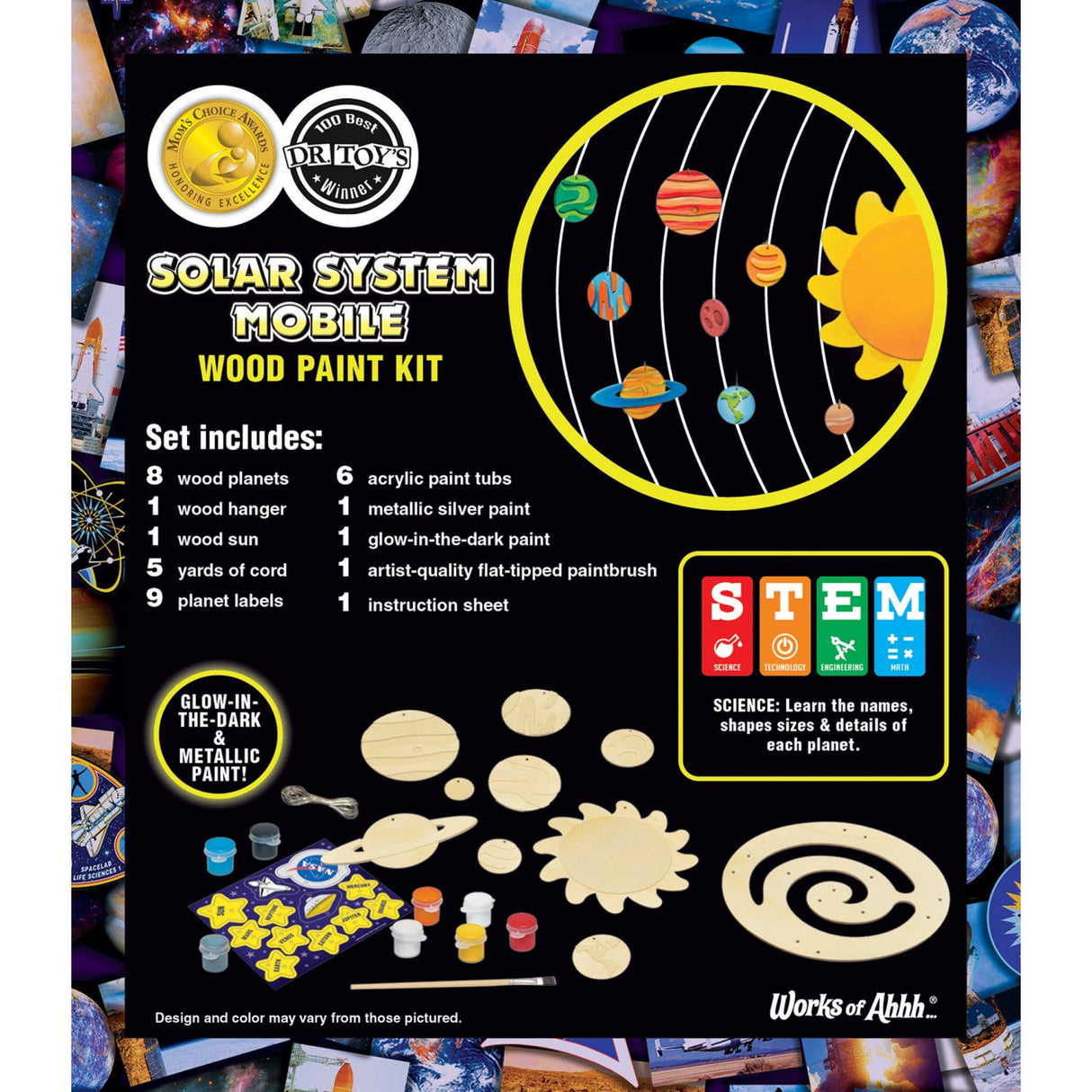 NASA - Solar System Mobile Wood Craft & Paint Kit