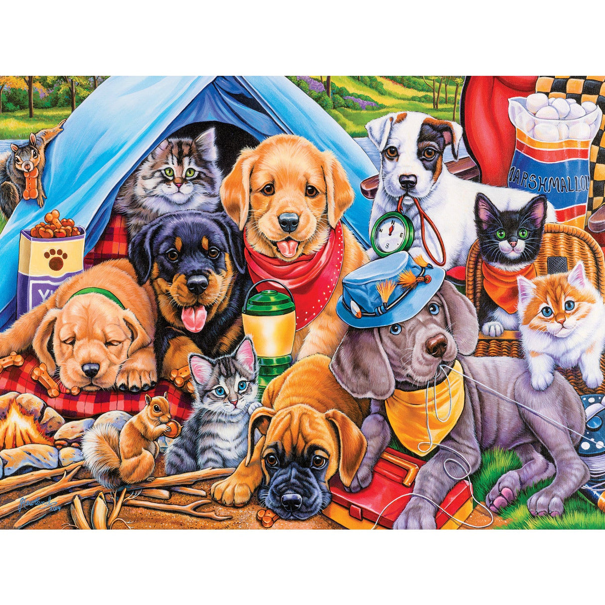 Playful Paws - Camping Buddies 300 Piece EZ Grip Jigsaw Puzzle