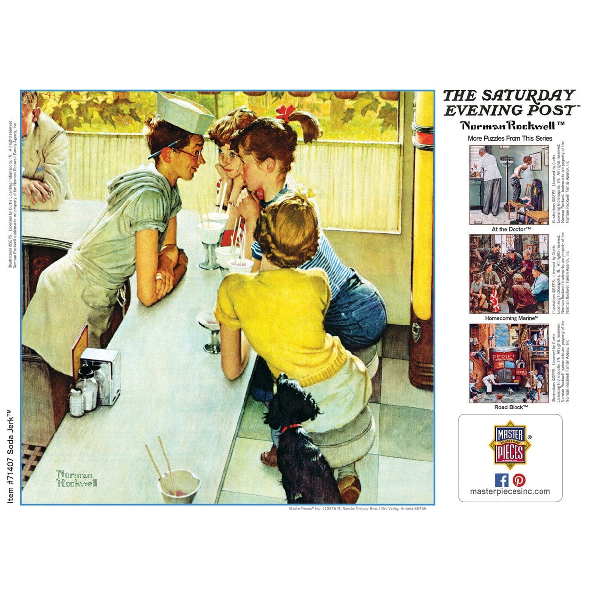 Saturday Evening Post - Soda Jerk 1000 Piece Jigsaw Puzzle