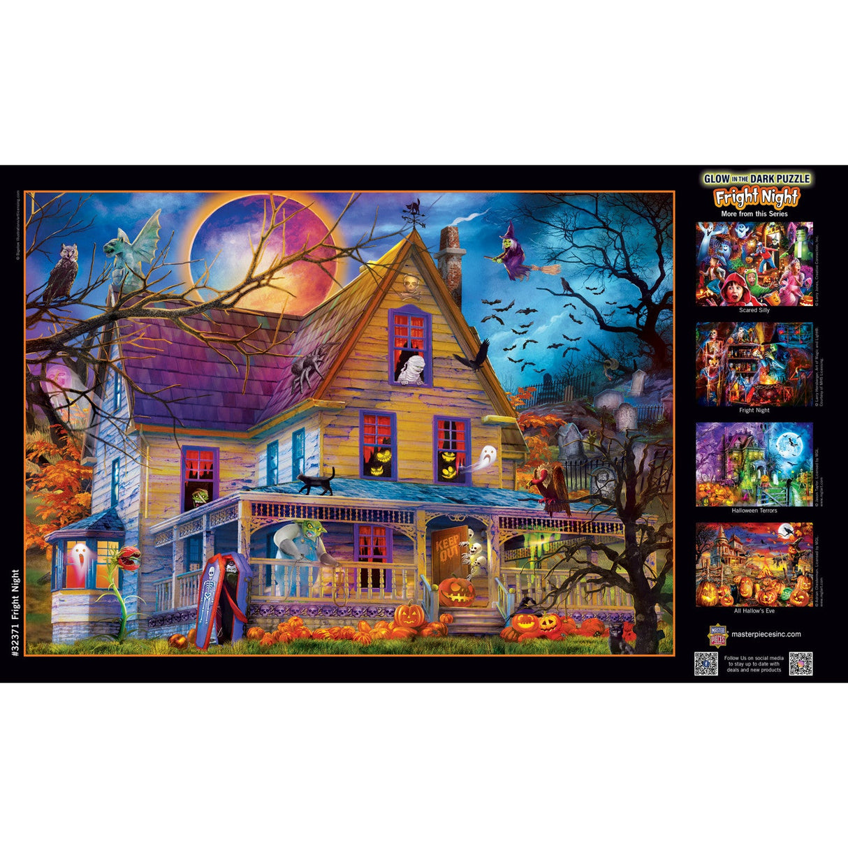 Glow in the Dark - Fright Night 500 Piece Jigsaw Puzzle