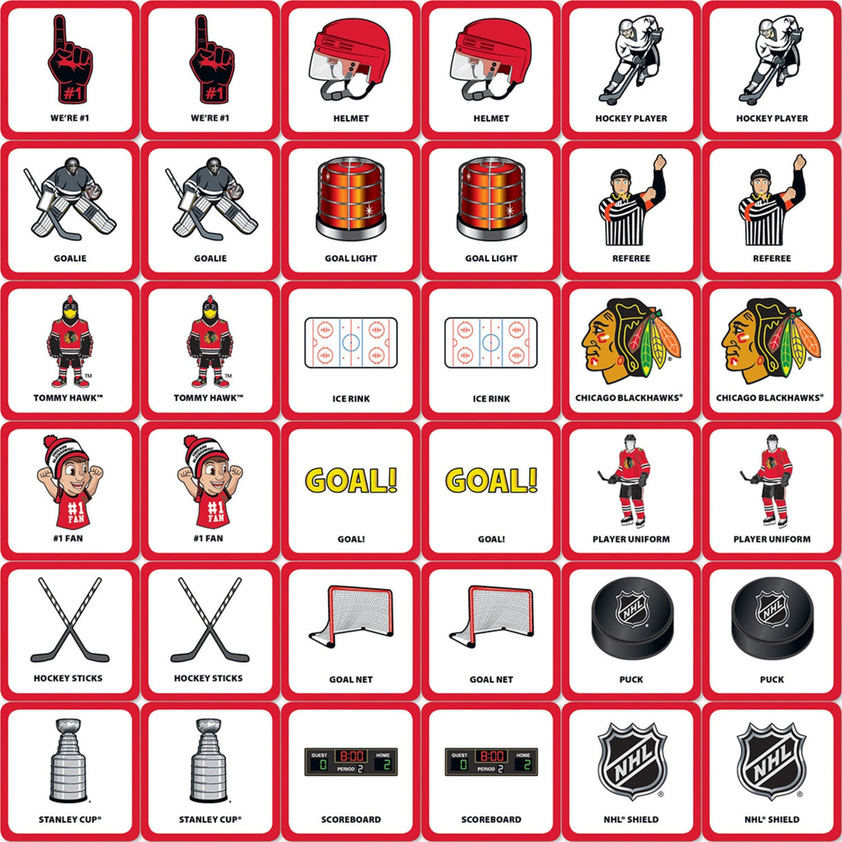 Chicago Blackhawks Matching Game