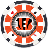 Cincinnati Bengals 100 Piece Poker Chips