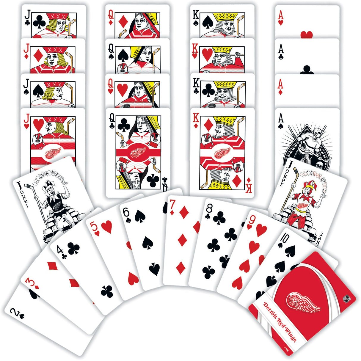 Detroit Red Wings Playing Cards - 54 Card Deck