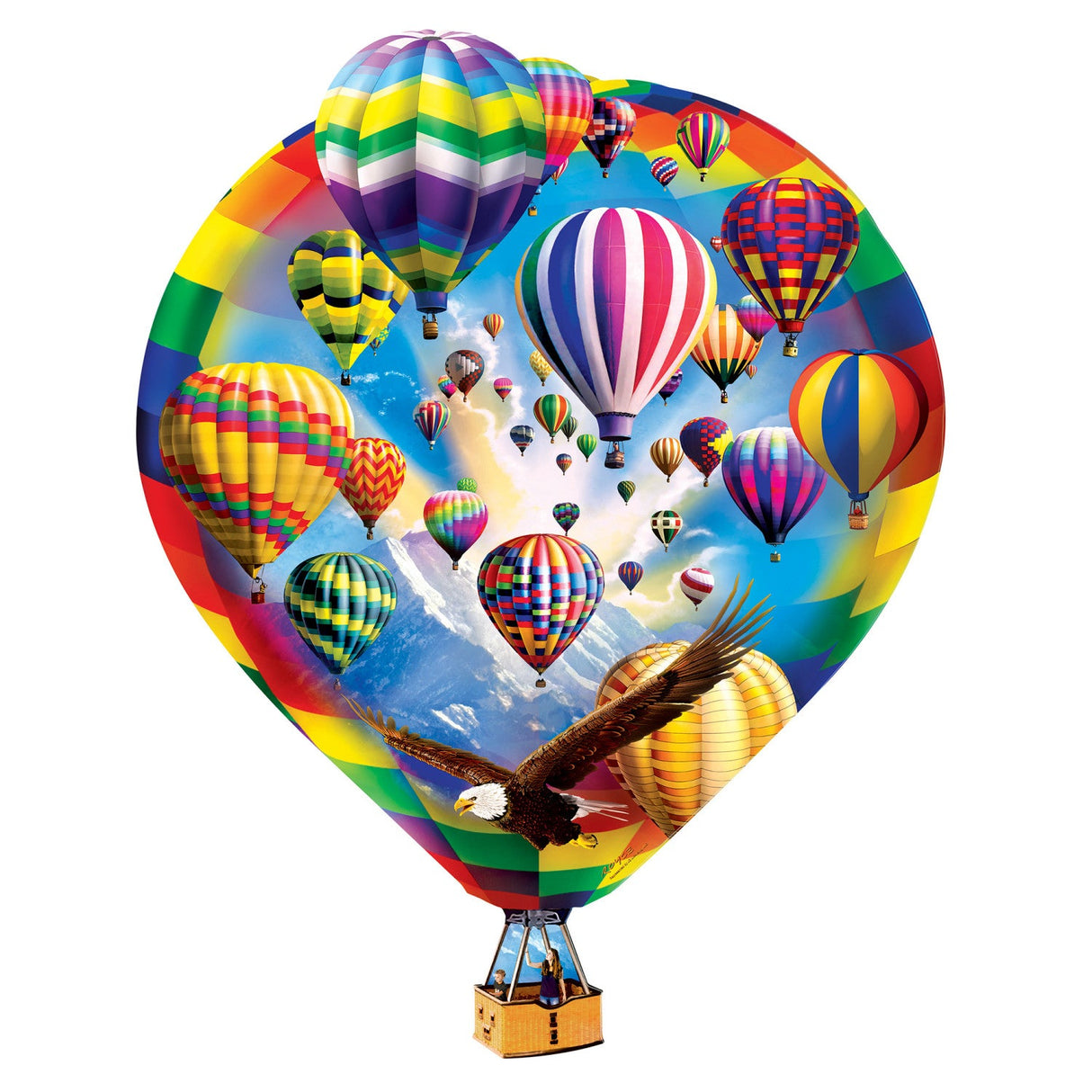 Shapes - Hot Air Balloons 500 Piece Jigsaw Puzzle