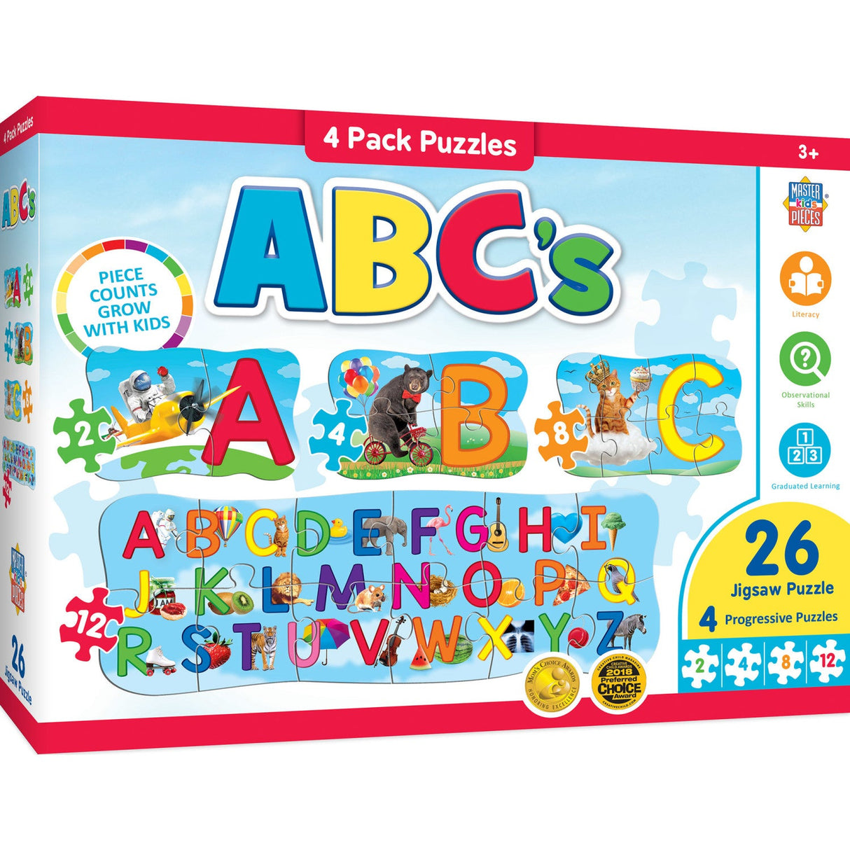 ABC's - Educational 4-Pack Jigsaw Puzzles