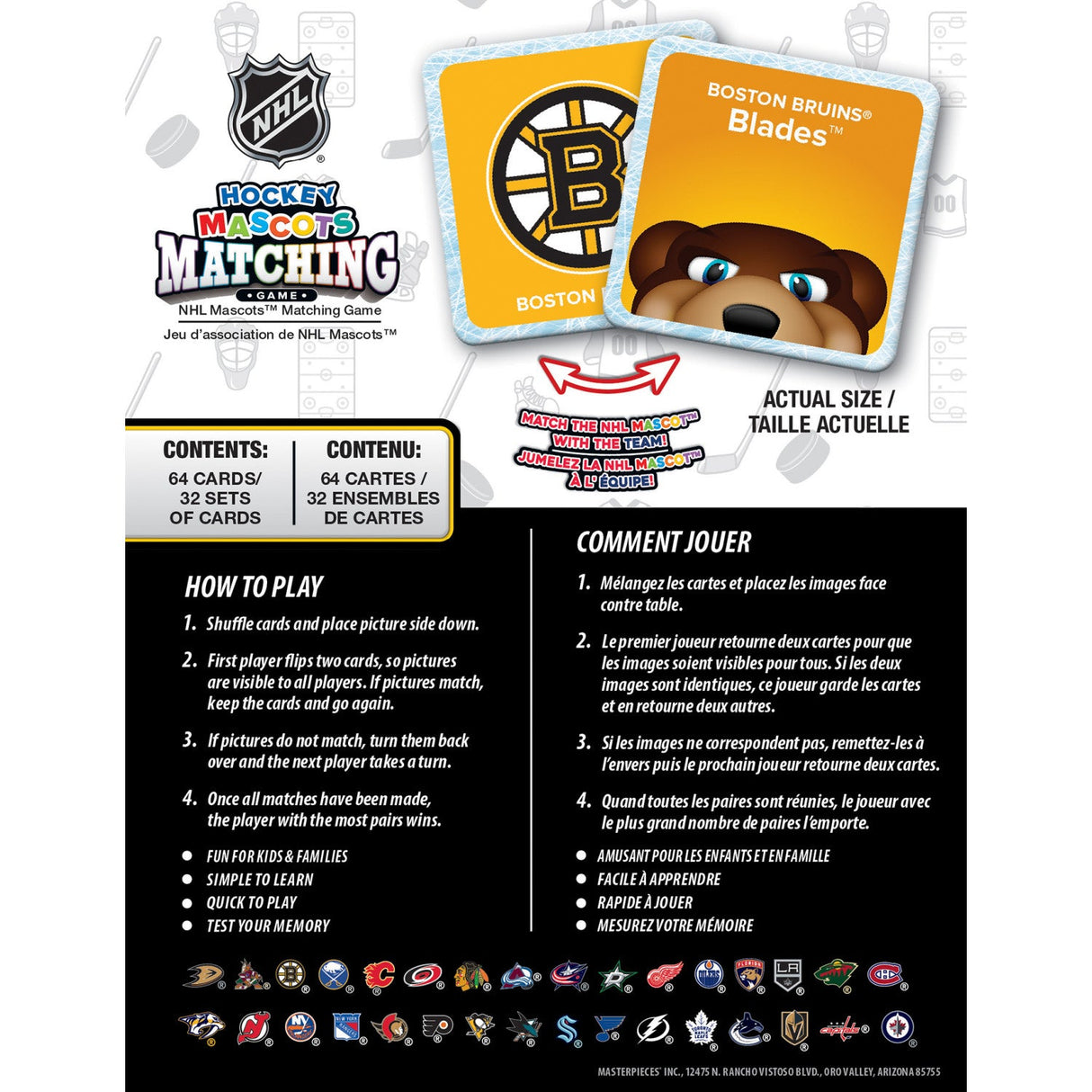 NHL Mascots Matching Game