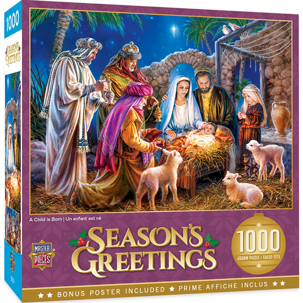 Season's Greetings - A Child is Born 1000 Piece Jigsaw Puzzle