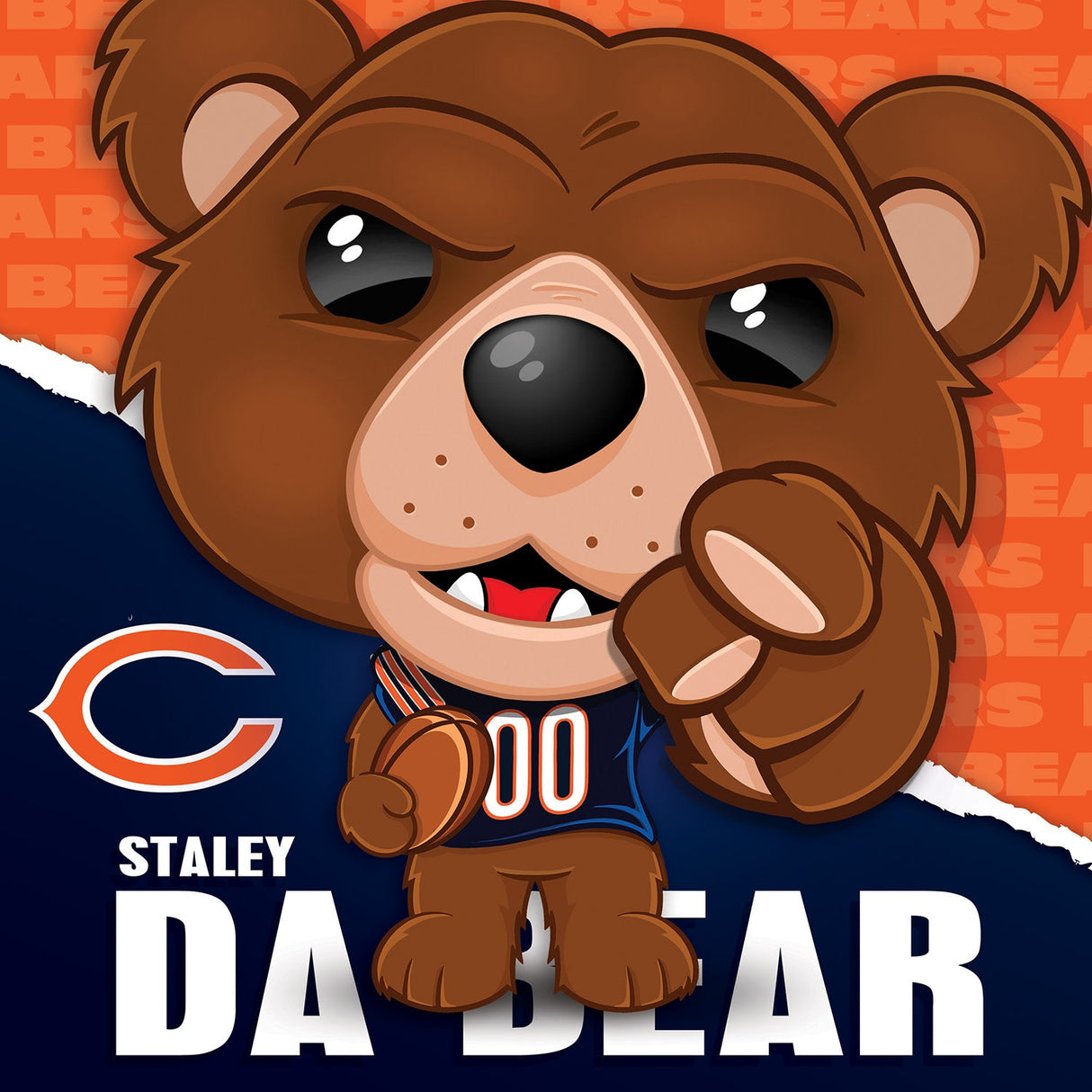 Staley Da Bear - Chicago Bears Mascot 100 Piece Jigsaw Puzzle