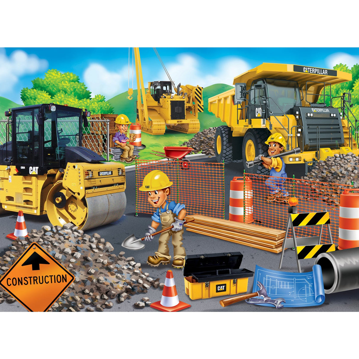 CAT - Parking Lot 60 Piece Jigsaw Puzzle