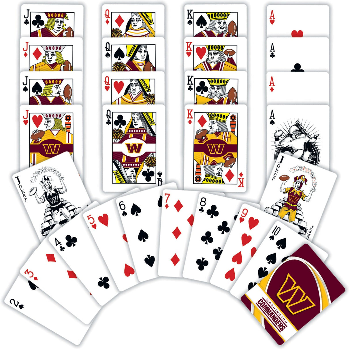 Washington Commanders Playing Cards - 54 Card Deck