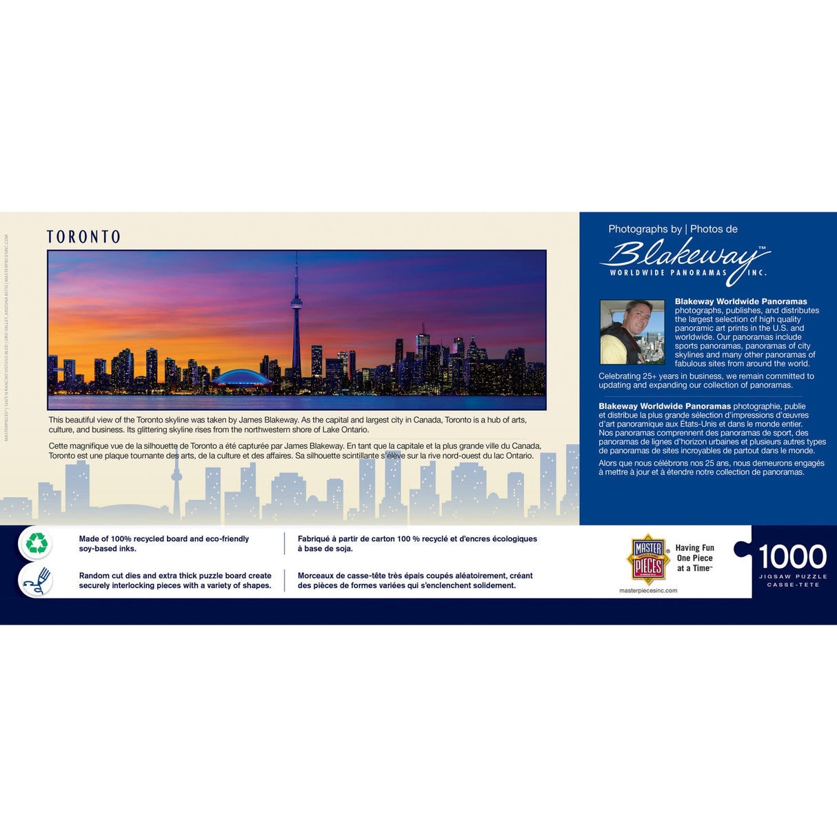 Toronto, Ontario 1000 Piece Panoramic Jigsaw Puzzle