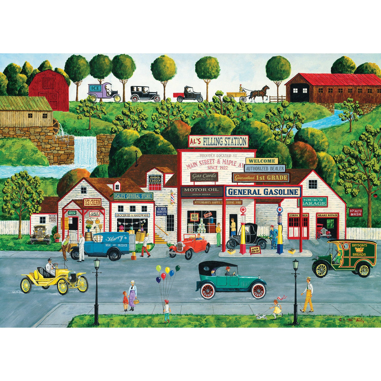 Hometown Gallery - The Old Filling Station 1000 Piece Jigsaw Puzzle