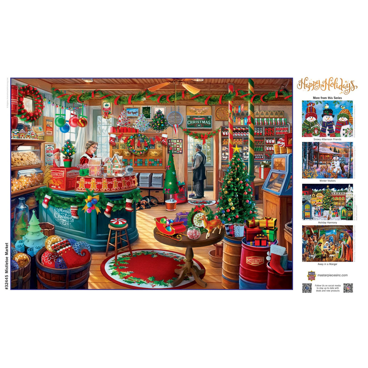 Happy Holidays - Mistletoe Market 300 Piece EZ Grip Jigsaw Puzzle