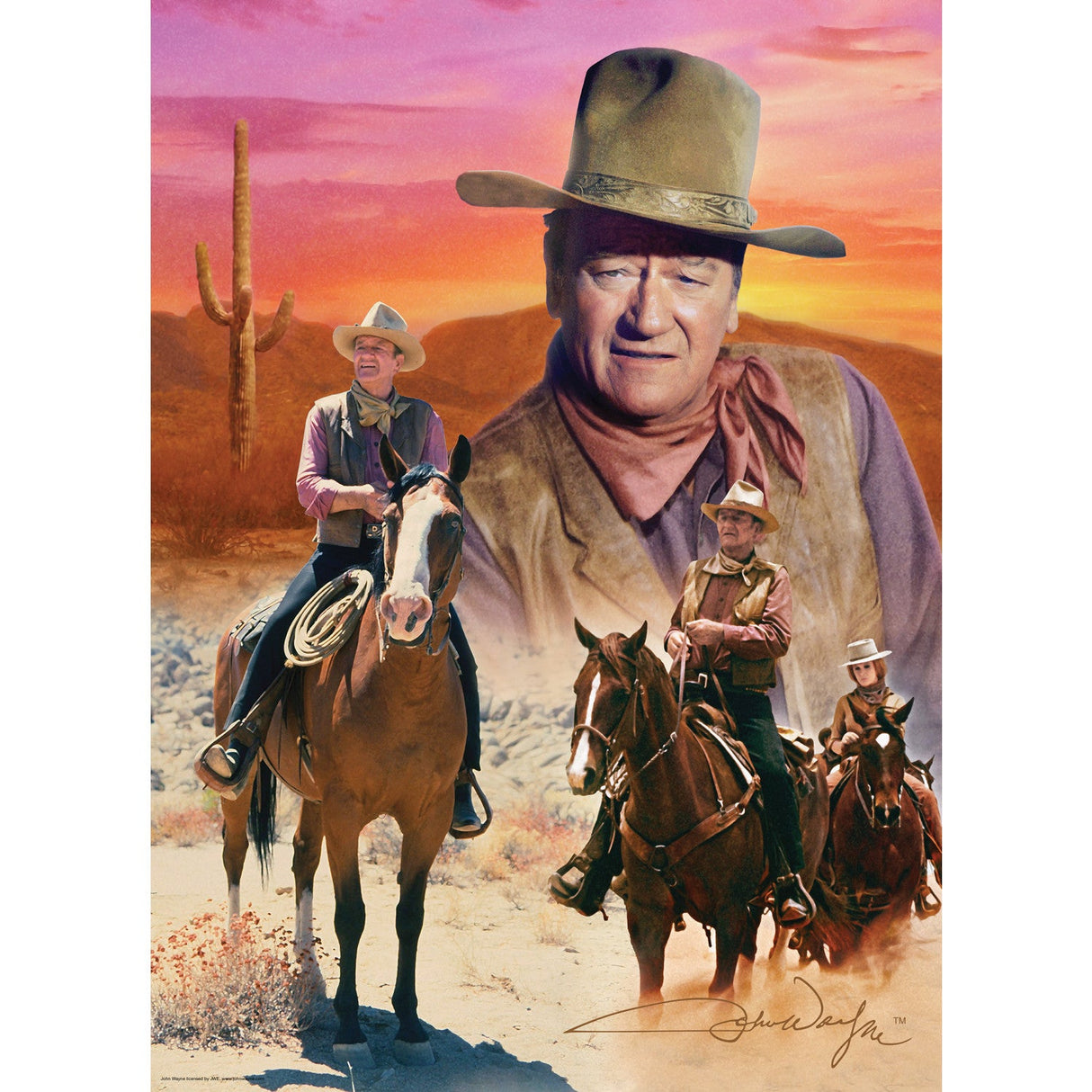 John Wayne Collection - The Cowboy Way 1000 Piece Jigsaw Puzzle