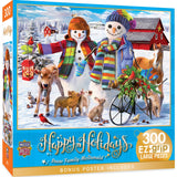 Happy Holidays - Snow Family McDonald 300 Piece EZ Grip Jigsaw Puzzle