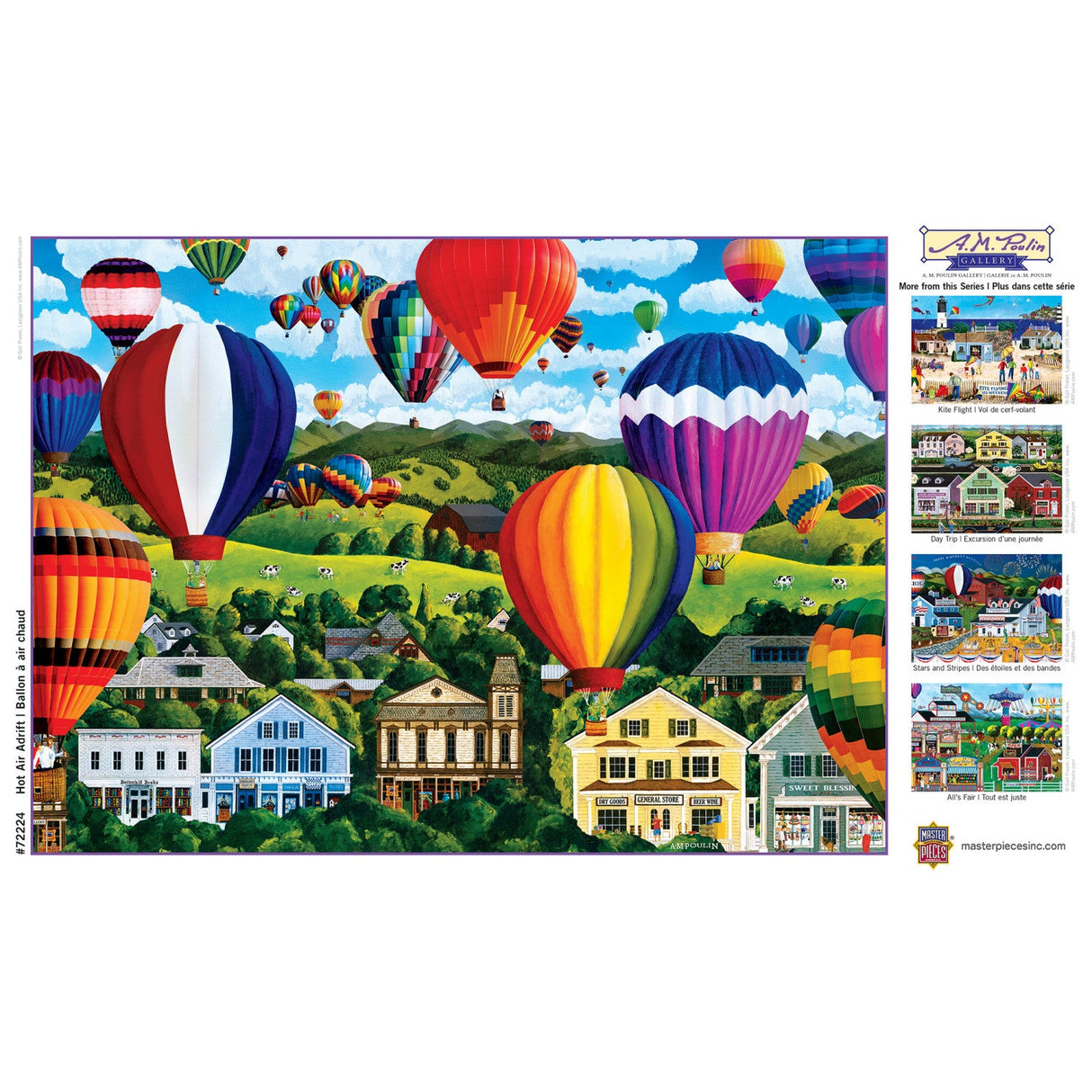 A.M. Poulin Gallery - Hot Air Adrift 1000 Piece Jigsaw Puzzle