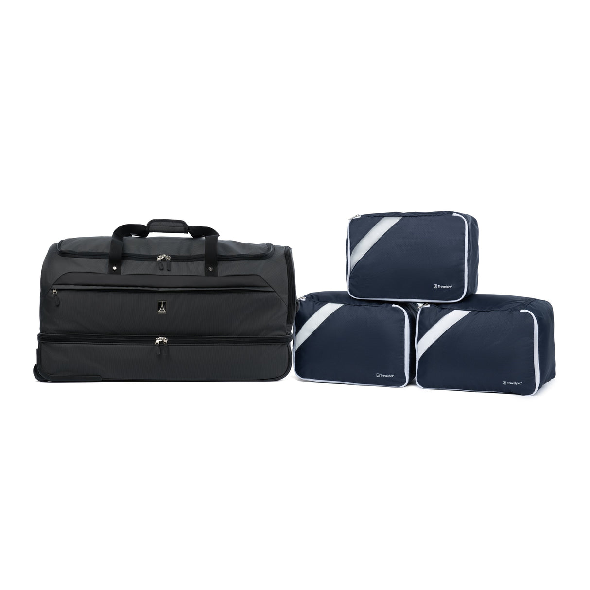 Bolsa de viaje con ruedas y fondo abatible Roadtrip de 30" con cubos de embalaje de Travelpro
